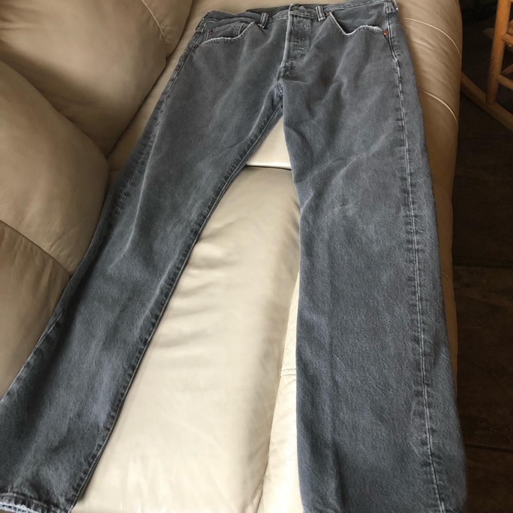 Mens vintage gray levis 501 jeans